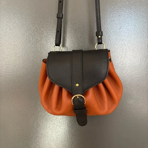 Ulla Johnson Paloma Ruched Convertible Leather Bag - Picture 1 of 9